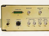 Hughes Range Tone Processor rear panel left section close-up showing J2 Computer D-sub, J3 Receiver BNC, J4 Analog Ø Out BNC, J7 Status multi-pin connector, J8 and J9 Computer In/Out BNCs, J10 and J11 test point BNCs