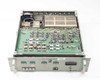 Hughes Range Tone Processor 3899311-100 — top-down overhead view of open chassis showing full internal PCB layout and front panel