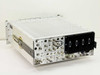 Microdyne 1400-MR rear three-quarter view showing BNC output connectors, heatsink fins, and card-edge connections
