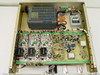 Hughes 3582710-100 internal chassis top view showing main PCB with components, internal power supply, and Amphenol power module