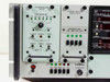 Microdyne 1400-MR front panel close-up of PM Demodulator 1451-D module with loop width controls and IF Filter Amplifier 1420-I with bandwidth selector switches