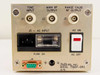 3dbm Inc 70MDF-BRZ – rear panel close-up showing J1 Tone Input, J2 Main RF Output, J3 Range Calib RF Output (all BNC), J4 DB9 connector, J5 AC Input, 2A fuse, and AC ON/OFF switch