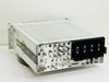 Microdyne 1400-MR Telemetry Receiver rear panel view showing BNC connectors, RS-232 port, accessory connector, and 120VAC power inlet