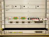 SSEL Command Generator VME card cage closeup showing Tone Analog P/N 7729257 (S/N 43), RZ Tone Digital P/N 7742917 (S/N 34), Utility P/N 7742911 (S/N 60), Motorola MVME 335, and Force Computers SYS68K CPU-4VC cards with serial and D-sub connectors