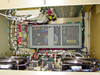 SSEL Command Generator interior bottom showing main power distribution board, wiring harnesses, and dual cooling fans