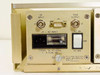 WV Communications 70-01FD-CH module rear panel detail showing RF INPUT (J1 BNC), J4 DB-9, TONE OUTPUT (J2 BNC), AC INPUT (J3 IEC), power rating label 115VAC 1-phase 47-63Hz 1A fuse, and AC ON/OFF switch SW1