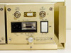 WV Communications 70-01FM-CH module rear panel detail showing TONE INPUT (J1 BNC), J4 DB-9, RF OUTPUT (J2 BNC), AC INPUT (J3 IEC), power rating 115VAC 1-phase 47-63Hz 1A fuse, and AC ON/OFF switch SW1