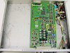 Leitch VGD-3200E interior view showing main PCB with multiple ICs, analog and digital circuitry, and internal power supply board