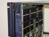 General Instrument CLI Magnitude MPEG Encoder — left-side panel showing Video Compressor module with indicator labels: Analog, PAL, Normal, Composite, Serial D1, Line Lock, Field Lock, Field Filter Alarm, Power On, On-Line, Backup, Transmit