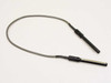 Dynatech 12-pin pogo pin spring contact cable, full view showing flexible gray cable and black connector bodies, approximately 2.5 feet in length
