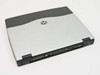 Gateway Solo 5300 laptop closed top view showing silver and black lid with Gateway logo and rear port cluster including parallel, serial, S-Video, and VGA ports