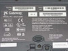 Gateway Solo 5300 bottom label showing model Solo 5300, part number 3500729, serial number, power input 19V DC 3.68A, FCC and UL markings