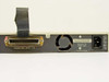 HP 28688B EtherTwist Hub Plus – right-side rear panel showing Twisted-Pair Ports 1-12 connector, fan, Assembly No. 28688-60011 label, and IEC AC power inlet