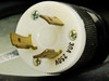 Close-up of 30A 250V twist-lock input plug (NEMA L6-30P style) included with the PT630D power supply