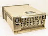Cubix LCS Resource SubSystem rear view showing multiple expansion card brackets with DB25, DB9, BNC, and RJ45 connectors, plus two cooling fans and IEC power inlet