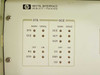 HP 18177A DTE/DCE LED indicator panel close-up showing MARK/SPACE LEDs for DTE signals (DTE, SCE, RS, DTR) and DCE signals (DCE, SCT, SCR, CS, DSR, CD)