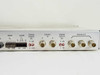 Scientific Atlanta D9260 — rear panel close-up showing SENSE, ALARM, DVB-ASI Source SEL, DVB-ASI IN (P/S) BNC connectors, DVB-ASI Output SEL (H/204, L/188), and DVB-ASI OUT BNC connectors