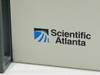Scientific Atlanta logo close-up on D-9110 PowerVu encoder chassis