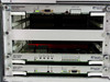 Close-up of installed modules: D9787 MPEG2 Video Encoder (top), D9782 Audio Encoder (middle), D9711 MSync Control (bottom)