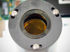 Ultrapointe 000276 PMT Preamp – close-up of PMT tube opening showing optical window with amber-colored filter element