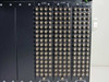 VP-400A BNC I/O panels on rear of chassis showing labeled output and input BNC connectors in groups including 30-95, 64-79, 48-63, 32-47, 16-31, 00-15, and monitor output row