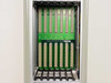 Zarak Abacus 82-00132 — interior backplane view showing 7-slot card cage with dual-row card connectors, slots labeled 1 through 6 plus PIF