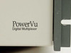 Scientific Atlanta D-9110 PowerVu Digital Multiplexer – close-up of PowerVu Digital Multiplexer label on front panel