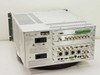 Rear panel view of Scientific Atlanta D-9110 showing BNC, XLR, DB9, RJ45 connectors and dual IEC power inlets