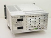 Scientific Atlanta D-9708 PowerVu Digital Multiplexer – rear panel view showing dual IEC AC power inlets, module I/O slots, and connector array