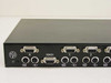 APW Wright Line CSW18 LMS KVM Switch – rear panel close-up of console VGA, PS/2 ports and server ports 1-2