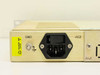 STS D61486-01 rear panel detail showing GND terminal, AC2 IEC inlet, static-sensitive warning label, and AIJI connector port
