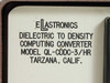 Elastronics Dielectric to Density Computing Converter QL-CDDC-3/HR