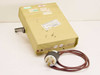 Keithley 177 Microvolt DMM bottom/rear view showing instrument enclosure with labels, stickers, and attached brown power cord with NEMA L6-30 locking plug