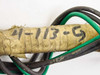 Titan Industrial heating element end showing part number 4-113-G hand-marked on wrapped insulation tape