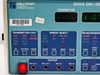 Tau-Tron S5104 front panel close-up — Transmitter Out section (DSX1/DSX1C/DS2H/DSX2), Error Inject section (Freq/BIT/BPV/AMPL), power-on red LED illuminated