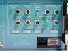 Tau-Tron S5104 rear panel right section — X Bit Inject, Ext Clk In, DS1 Output (Bipolar BNC), NRZ Output (Data/Clock), Jitter In/Out, Ext Err, Monitor Outputs (Err Sync, M Sync, PR Sync), Programmable Fixed Word DIP switches, fuse drawer, power inlet