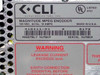CLI Compression Labs Magnitude chassis rating label showing model 410111-01, 120VAC 60Hz 12A, UL Listed 5T41, serial number 2173, Made in USA