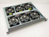 Comair Rotron Muffin-XL fan assembly tray — 6 fans mounted in 1U rackmount tray, rack ear visible