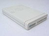Practical Peripherals PM14400FXMT external fax modem – top and right-side angle showing vented case and LED status indicators