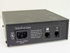 Soundgear TeleForum interface box — rear panel showing IEC power inlet (120VAC 400mA 60Hz), PHONE and LINE RJ-11 ports, and UL listing label