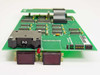 Matrix Systems 6791B decoder card — angled front view showing two red status monitor display windows and DIP switch bank