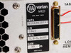 Varian MED TWTA rating plate – model VZC6961D7A1, frequency 5.9–6.4 GHz, gain 50 dB, made in USA, code ident 59782