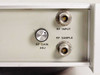 Varian VZC6961D7A1 – front panel right side showing Type N RF INPUT connector, Type N RF SAMPLE connector, and RF GAIN ADJ knob