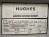 Hughes Aircraft Company Electron Dynamics Division rating label showing model 9040H02R002, 5.925 to 6.425 GHz at 40 Watts, 120V 60 Hz 3A input power