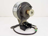 Torque Systems MH-5010-005A Snapper Servo Motor front view showing output shaft with plastic coupling and 3-pin Switchcraft female connector cable