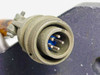 Close-up of 5-pin MS circular military-style male connector on Torque Systems Snapper servo motor cable lead