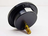 Cosmodyne 3200532-1 pressure gauge side and rear view showing black housing, label, and brass NPT process fitting