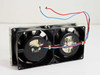 Papst 3" Dual 12 Volt Cooling Fan System Assembly in Housing