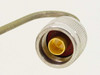 RF Tubing Calibrated Input Module 01000281-C – closeup of N-type male connector end on semi-rigid coaxial tubing cable