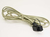 IBM 73G8856 POS cash register cable coiled view showing full 12.5 ft ivory cable with RJ11 and proprietary connectors